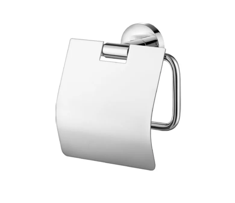 TOILETROLHOUDER DELTA CHROOM MET KLEP